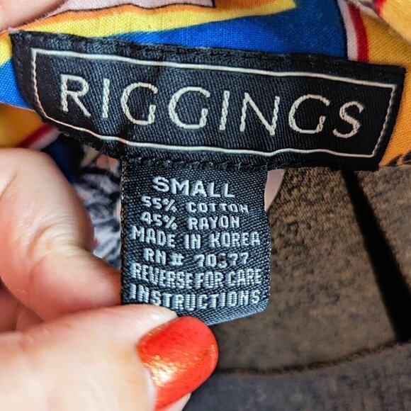 Riggings Blue/Red Hawaiian Shirt S - Picture 8 of 8